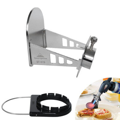 Phụ Kiện Tấm Hàn Có Giá Đỡ Gắn Súng Phun Lửa Bằng Thép Không Gỉ Chống Cháy Pudding Bbq Campingmoon