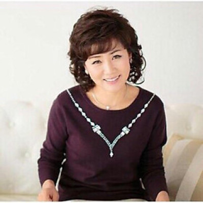 Tóc giả cho quý cô trung niên - tặng lưới - hình thật