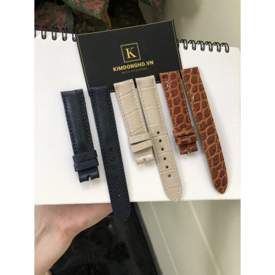 Dây Đồng Hồ Da Bò Thật Hai Mặt Vân Cá Sấu, Cá Đuối Tặng Kèm Đồ Thay Dây