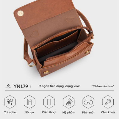 Túi Yuumy ( Thời trang nữ mini - Túi đeo chéo da Bergen YN179 )