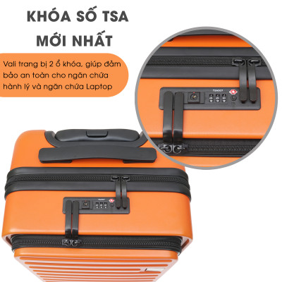 TẶNG TÚI ĐỰNG GIÀY + THẺ TAG - Vali doanh nhân TRIP Lux99 size 20inch có ngăn đựng laptop - Hàng chính hãng