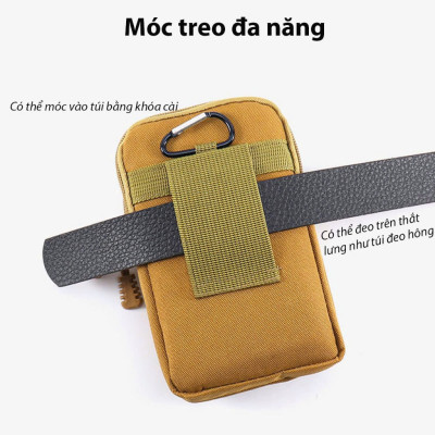 Túi đeo thắt lưng đựng điện thoại thích hợp để cắm trại, đi bộ đường dài, chạy bộ, túi đeo hông - Hàng chính hãng