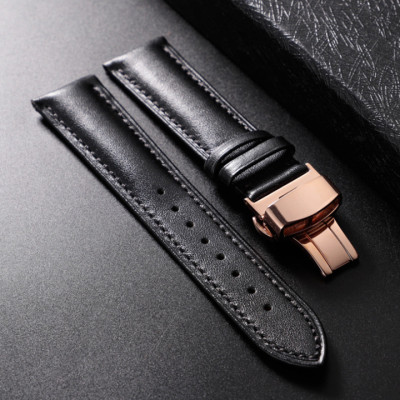 Dây Đồng Hồ Da Bò Italy Cao Cấp Màu Đen Size 14/16/18/20/22/24/26mm - Dây Da Đồng Hồ Da Bò Thật 100%, Bảo Hành 12T