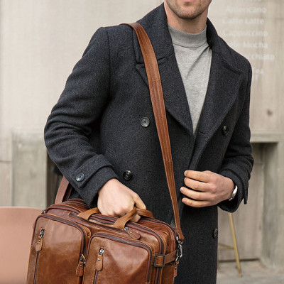 Cặp công sở nam - Balo nam da bò cao cấp BHM432 Ba lô laptop 14inch