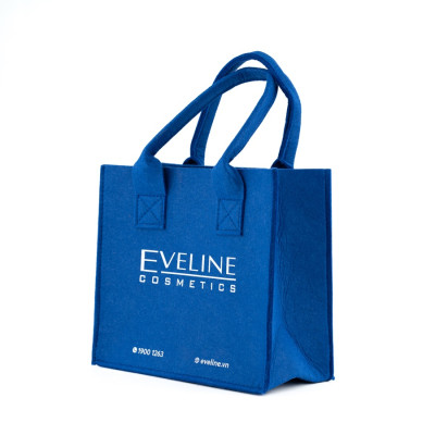 Túi vải dạ đựng đồ, nhãn hiệu Eveline màu xanh
