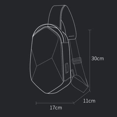 Túi đeo chéo đeo ngực nam đa chức năng cao cấp phong cách châu âu cá tính