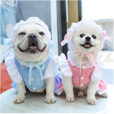 Váy hầu gái cho Chó Mèo , Váy tạp dề cho thú cưng , Quần Áo Thú Cưng