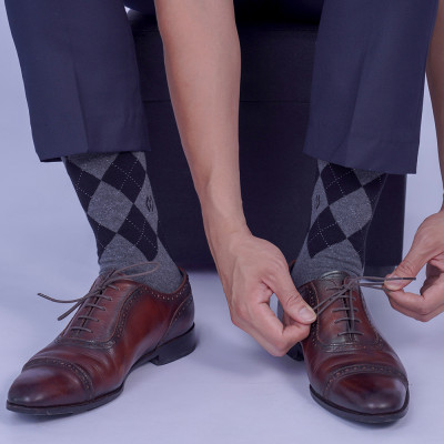 Hộp 5 đôi tất vớ đi giày tây nam công sở cổ cao MRM Manlywear - mix 4 màu, sợi cotton cao cấp thoáng khí, chống hôi chân