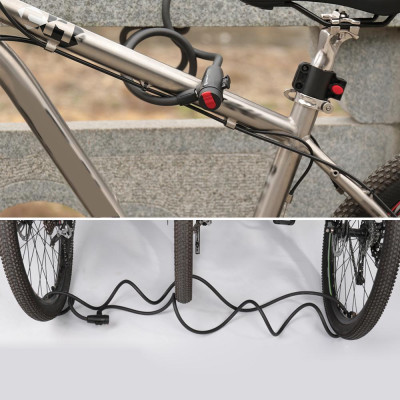 Khóa cáp xe đạp chống trộm an toàn , đa chức năng