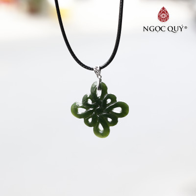 Mặt dây chuyền kết đồng tâm ngọc bích mệnh hỏa, mộc - Ngọc Quý Gemstones