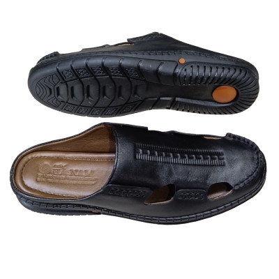 Dép Bít Mũi Nam TiTi ĐÔ Da Bò Thật Cao Cấp GSB20115