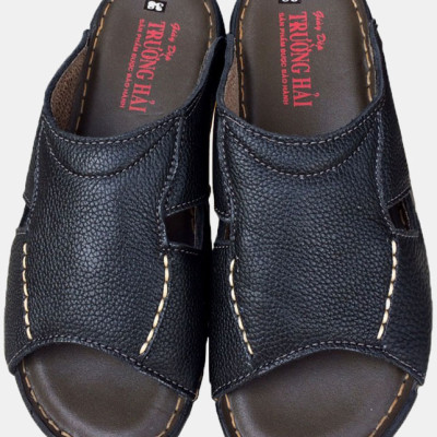 Dép nam quai ngang da bò cao cấp TH_QN052