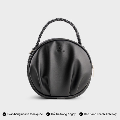 Túi Yuumy ( Thời trang nữ thiết kế nhún dáng tròn size 19 - Túi đeo chéo da Seasand YN264 )