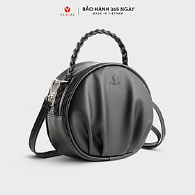Túi Yuumy ( Thời trang nữ thiết kế nhún dáng tròn size 19 - Túi đeo chéo da Seasand YN264 )