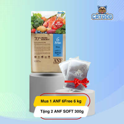 [DATE MỚI] Thức ăn hạt cho chó ANF 6FREE VỊ CÁ HỒI + CÁ TRẮNG 5.6KG nhập khẩu Hàn Quốc