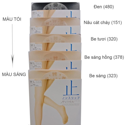 Vớ / Quần tất Nhật Bản Astigu chống trượt bàn chân sợi dai form đẹp chống nắng của ATSUGI nhãn xanh dương