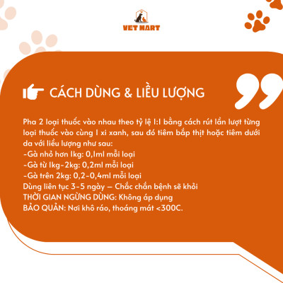 Combo LIN-PE-CHY (20ml) - Dung dịch Chuyên Trị Gà Bị Cựa Sau Đá_Fivevet