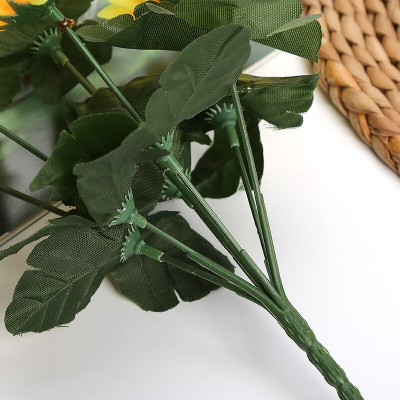 Cụm hoa hướng dương giả - 1 cụm 9 bông - Cây giả, hoa lụa decor trang trí nhà cửa