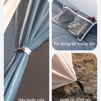 Lều cắm trại tự bung , lều du lịch dã ngoại dành cho 6-8 người, chống thấm nước -ZL057