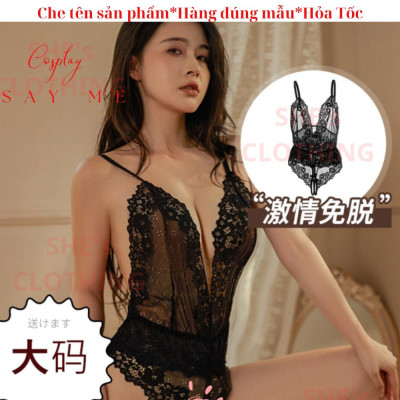 Bodysuit Ren Hở Lưng Sexy, Đồ Ngủ Liền Thân Gợi Cảm,Bodysuit Ren Mềm Mại, Co Dãn Sexy, Bodysuit Nữ Gợi Cảm C016