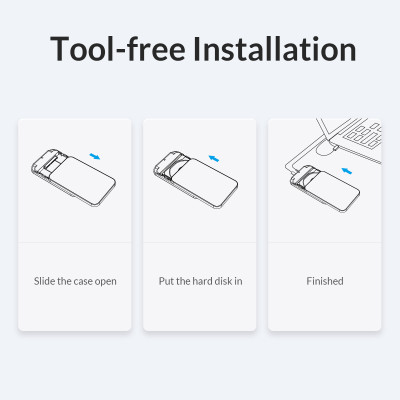 Box Orico Đựng Ổ Cứng HDD/SSD 2.5 inch 25PW1-U3-BK - Hàng chính hãng