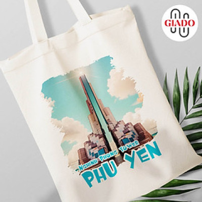 Túi canvas GIADO, túi vải bố, túi tote mẫu Phú Yên mũi Nghinh Phong
