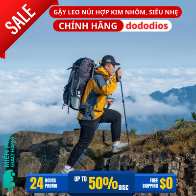 Gậy Leo Núi Dã Ngoại Gậy Trekking Có Thể Điều Chỉnh Độ Cao Làm Từ Hợp Kim Nhôm Chắc Chắn - Hãng dododios