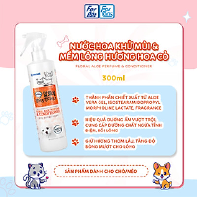 Nước Hoa Và Dầu Xả Cho Thú Cưng Chiết Xuất Nha Đam Forcans 300ml