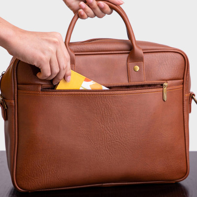 Cặp công sở Trita ( Thời trang nam đựng vừa laptop 13.3 inch - Cặp da TCA5 )