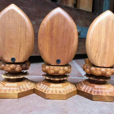 Bộ tượng phật tam thánh ngồi đài sen mini kt cao 15×8cm