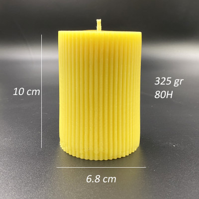 Nến Sáp Ong 79 Giờ Kèm Dĩa Gỗ Dừa 10cm : Khử Mùi Hôi Phòng, Làm Sạch Không Khí, Thơm Nhẹ Mùi Mật Ong - HÀNG CHÍNH HÃNG