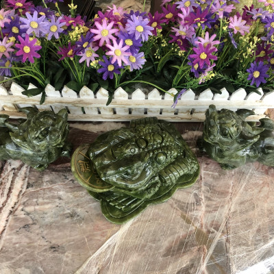 Bộ combo Tỳ Hưu và Tượng Cóc Ba Chân, Cóc Ngậm Tiền, Thiềm Thừ phong thủy chiêu nạp tài lộc đá ngọc Ấn Độ