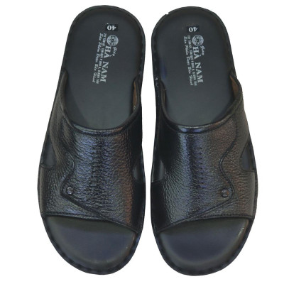 Dép Nam Quai Ngang Da Bò Thật TiTi ĐÔ Cao Cấp DN222d