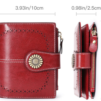 Ví nữ 100% da bò thật cao cấp phong cách mới