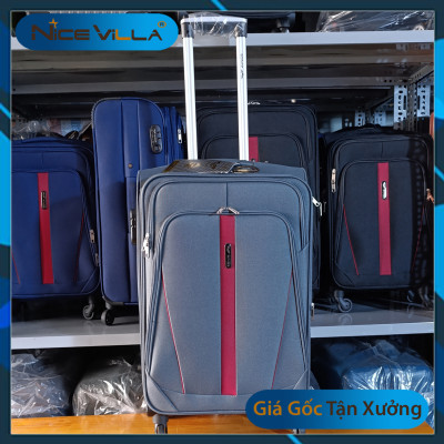 Vali vải 3 size 20 inch, 24 inch, 28 inch Với Khóa Kéo Mở Rộng 3cm Thẻ Tên Phía Sau