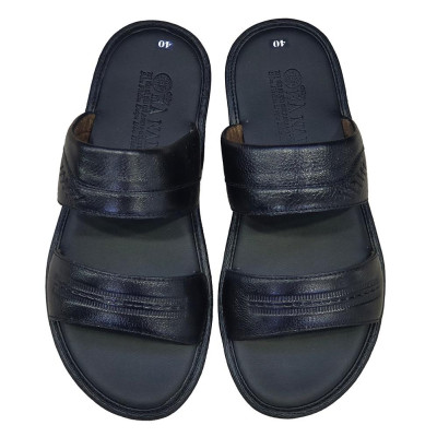 Dép Nam Quai Ngang HÀ NAM Da Bò Thật Cao Cấp DNA2146