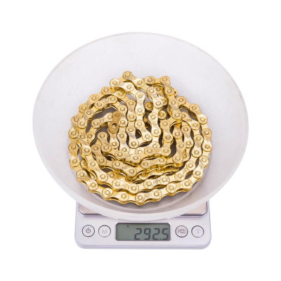 Dây xích xe đạp ZTTO thiết kế ghim hình nấm,Lớp phủ Titanium Nitride trên dây chuyền Vàng làm giảm sự ăn mòn và giảm ma sát.tốc độ 9