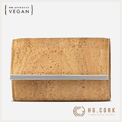Túi Clutch Nữ Cao Cấp CORK CLUTCH 2 in 1 Cầm Tay, Đeo Vai - HGcork Corkor CK250 - Vật liệu da cork thực vật thuần chay - Sản phẩm Handmade, Sản xuất tại Bồ Đào Nha