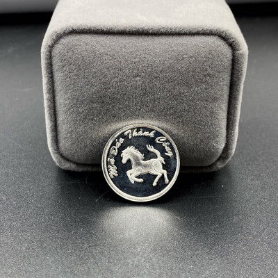 Đồng Xu Cạo Gió Đánh Cảm  Bạc Ta Nguyên Chất S99 Mã Đáo Thành Công Loại Nhỏ Đường Kính 2,3cm BẠC HIỂU MINH XDG4