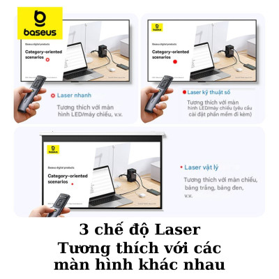 Bút Trình Chiếu Thông Minh Baseus Orange Dot AI Voice (Dual-Laser, AI-Powered Voice-to-Text) - Hàng chính hãng