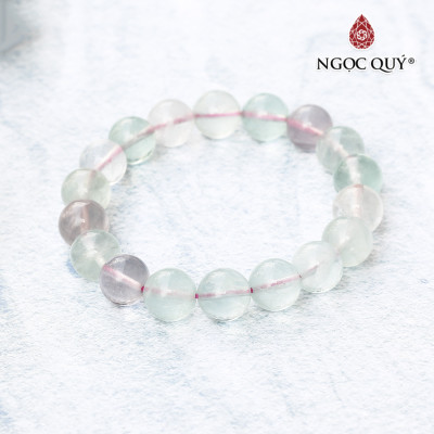 Vòng tay đá Prehnite xanh tím size hạt 10mm - Ngọc Quý