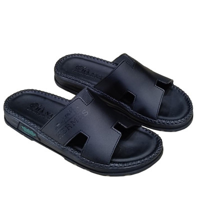 Dép Nam Da Bò HA NAM Đế Siêu Nhẹ Khâu Chỉ Toàn Bộ DNA22039