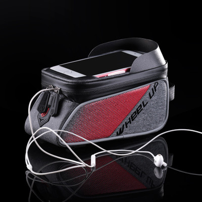 Túi treo sườn xe đạp chất liệu polyester chống nước có ngăn để điện thoại cảm ứng