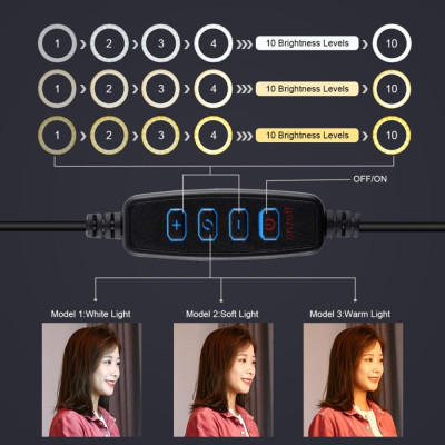 Đèn livestream PULUZ 6.2 inch 72 LED, 3 chế độ màu, cổng USB