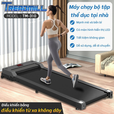 Máy chạy bộ TM310B- BLACK thế hệ mới có điều khiển từ xa , máy đi bộ gia đình