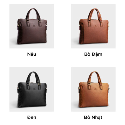 Cặp Công Sở Lata ( Thời trang nam basic đựng laptop 14,6 inch - Cặp da CA28 )