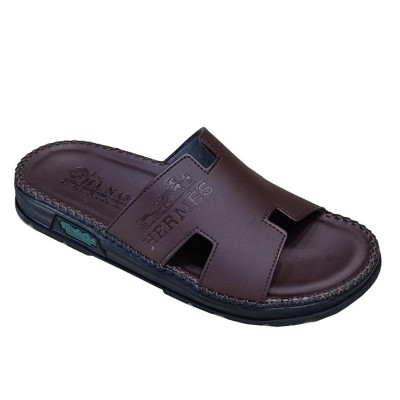 Dép Nam Da Bò HA NAM Đế Siêu Nhẹ Khâu Chỉ Toàn Bộ DNA22039