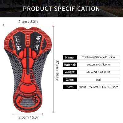 Wosawe Cycling Shorts 5D Gel Pad Cushion Breathable Road MTB Bike Bicycle Riding Cycling Underwear Pants Cushion