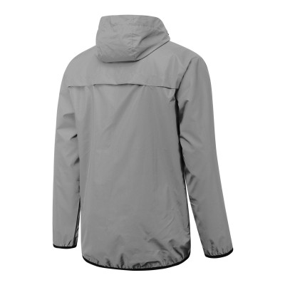 Wosawe Men Reflective Cycling Jacket Windproof Hooded Bike Jacket Coat for Running Hiking Walking Night Safety Jacket