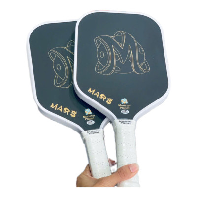 ￼1 Vợt Pickleball Mars Monster Planet Mặt Nhám Carbon Đánh Bao Ngon - Sport Tim Cán Vợt Tim Cán Vợt